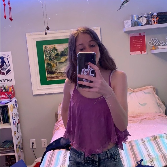 CROP TOP PURPLE - Picture 1 of 3